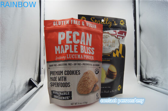 Borse d'imballaggio di plastica/bustina per i biscotti, sacchetto dello spuntino del formaggio 10oz con la chiusura lampo