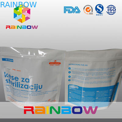 Standd materiale laminato sulla borsa del sacchetto dello sterilizzatore di microonda con la chiusura lampo per la bustina di a microonde chiusura lampo/del biberon