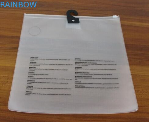 Sacchetto di plastica glassato radura di seta di Eva di uso di viaggio di stampa per i vestiti con la chiusura lampo