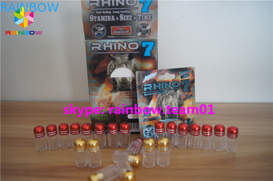 Bottiglie di pillola di plastica su misura della pallottola, bottiglie di plastica della medicina con il cappuccio del metallo