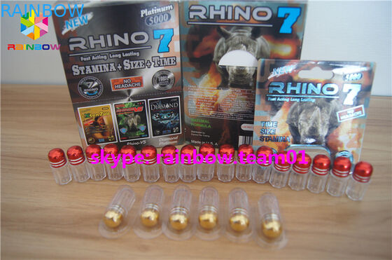 Bottiglie di pillola di plastica su misura della pallottola, bottiglie di plastica della medicina con il cappuccio del metallo