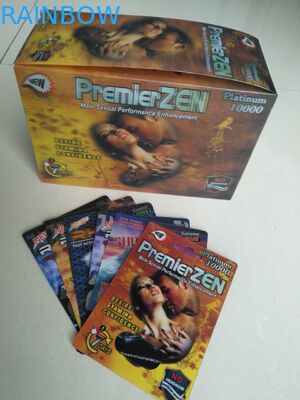 Le pillole maschii di potenziamento rimuovono i materiali d'imballaggio della carta/pp della bolla