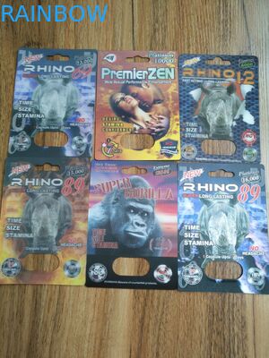 Le pillole maschii di potenziamento rimuovono i materiali d'imballaggio della carta/pp della bolla