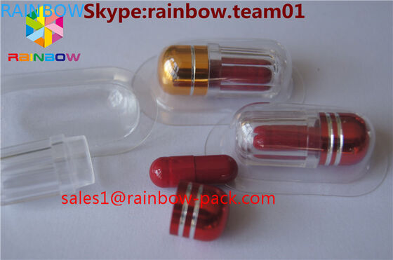 bottiglia di pillola del sesso della capsula del recipiente di plastica del contenitore della bottiglia di pillola del sesso della bottiglia di pillola con le bottiglie di pillola di plastica del cappuccio del metallo