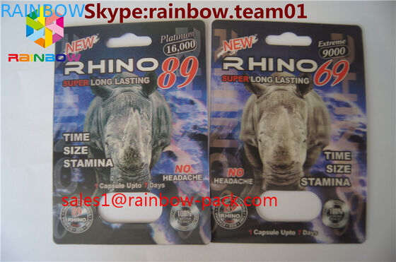 carta d'imballaggio Ca della bolla di rinoceronte della carta di stampa di /3D della carta della carta 3D di vendita 3D di stampa della carta della mamba nero 3D di effetto della pillola calda del sesso