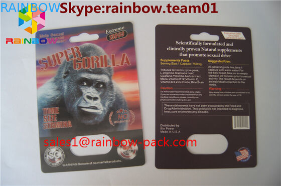 carta d'imballaggio Ca della bolla di rinoceronte della carta di stampa di /3D della carta della carta 3D di vendita 3D di stampa della carta della mamba nero 3D di effetto della pillola calda del sesso