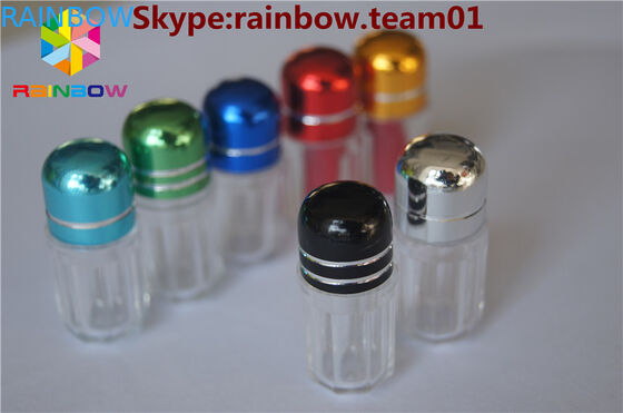 la bolla vuota rhino7 del cappuccio del metallo delle capsule della plastica & il rinoceronte 25 capsule vuote di colore svuotano la cassa della capsula delle capsule della plastica