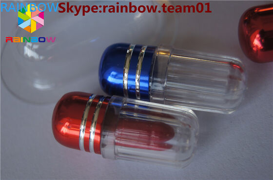 capsule di plastica vuote contenenti pillolacassa capsula contenitore a forma di capsula a forma esagonale bottiglia a forma di capsula tappo di plastica vuoto