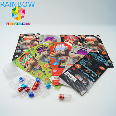 piccole bottiglie delle compresse del sesso femminile con la bottiglia d'imballaggio della capsula della pillola del sesso del cappuccio del metallo con l'imballaggio stampato della capsula del sesso del cappuccio