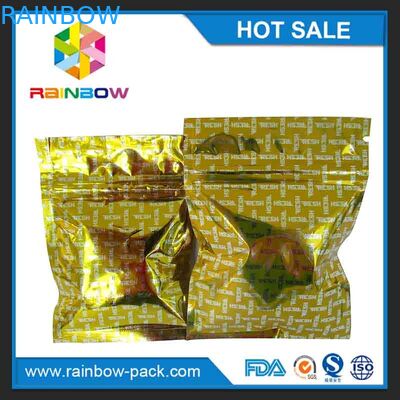 L'oro Shinny il mini sacchetto della stagnola che imballa/borse a chiusura lampo di alluminio chiuse ermeticamente