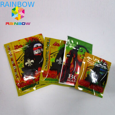 L'incenso di erbe della spezia risigillabile che imballa, mylar a chiusura lampo insacca un chiaro laterale