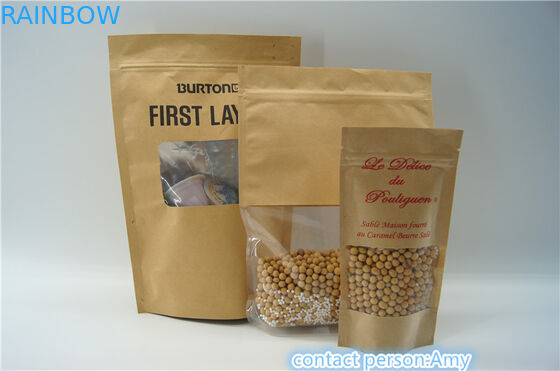 A chiusura lampo risigillabili della carta kraft Stanno sui sacchetti/i sacchetti imballaggio per alimenti