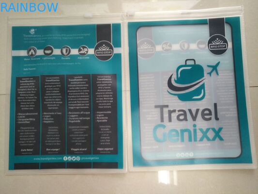 Chiara borsa trasparente del PVC, guarnizione laterale della borsa tre del gancio del PVC della molletta per il bucato