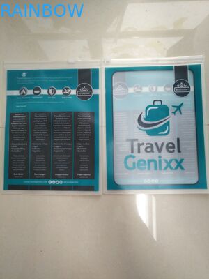 Borse a chiusura lampo dell'imballaggio del sacchetto della chiusura lampo del cursore del documento di viaggio del PVC/chiaro sacchetto della cancelleria della CASSA/PVC della penna della borsa/PVC del righello del PVC