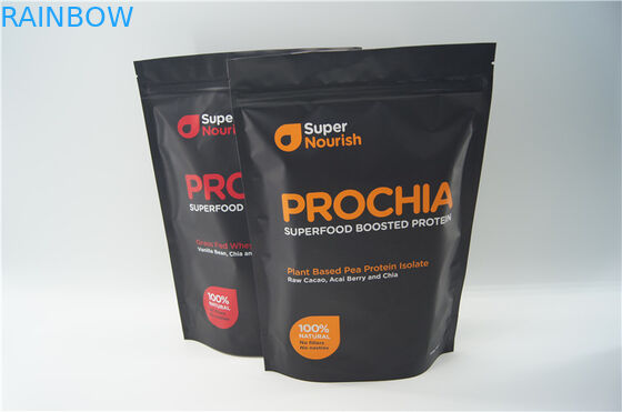 Il commestibile sta sul sacchetto con la chiusura lampo per l'imballaggio della polvere di scossa