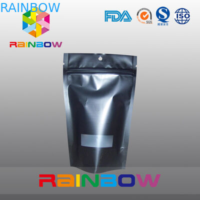 Rotocalcografia a chiusura lampo nera opaca riutilizzabile della borsa di caffè di Doypack a prova d'umidità