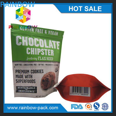 l'imballaggio del di alluminio dei chip delle borse del chip del di alluminio sta sui biscotti a chiusura lampo 250g che imballano il sacchetto