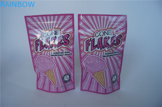 Sacchetto a chiusura lampo della stagnola CBD di stampa su ordinazione che imballa pacchetto gommoso con Tearnotches