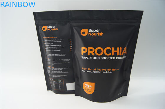 borsa della carta kraft di Brown Della borsa di imballaggio per alimenti della chiusura lampo dell'OEM di 600g 1kg con la finestra/chiusura lampo