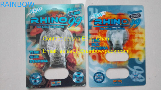 Bottiglie di plastica a prova di umidità riutilizzabili per Rhino 7 Male Enhancement Pills Packaging