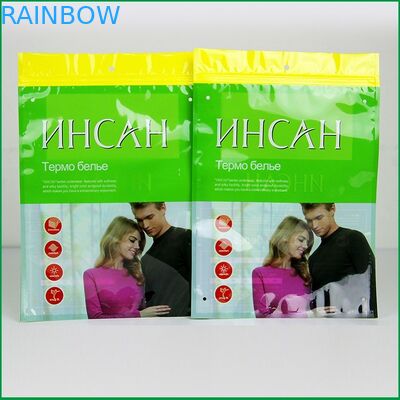 Sacchetti di plastica a chiusura lampo su ordinazione che imballano la borsa di imballaggio di plastica della maglietta per i vestiti