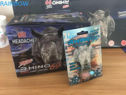 Pillole maschii di potenziamento di rinoceronte caldo di vendita che imballano la scatola di presentazione e della carta con effetto 3D