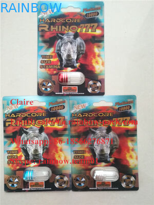 Più nuovo 3D ha stampato il rinoceronte di plastica 25/della carta del popolare della pillola maschio di potenziamento imballaggio pazzo della bolla di rinoceronte 50k