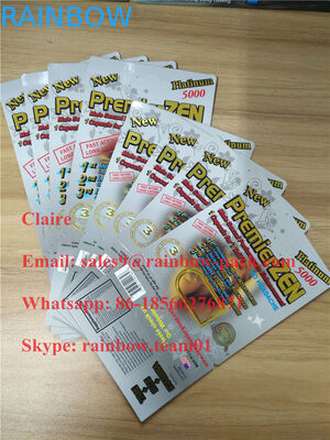 Bolla maschio della carta della pillola di potenziamento dell'oro di PremierZen che imballa nelle azione con effetto 3D