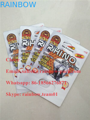 imballaggio Superiore stimato della pillola 3d del sesso di rinoceronte/carta maschio dell'imballaggio della bolla carta/3d dell'imballaggio della pillola di potenziamento