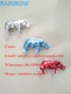 Carta d'imballaggio della bolla 3D di U.S.A. della pillola all'ingrosso di rinoceronte per il contenitore/pallottola/bottiglia della capsula di rinoceronte Go