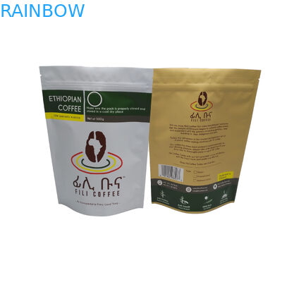 La stagnola opaca di rivestimento ha allineato sta sulla borsa di caffè d'imballaggio della borsa 500g della chiusura lampo