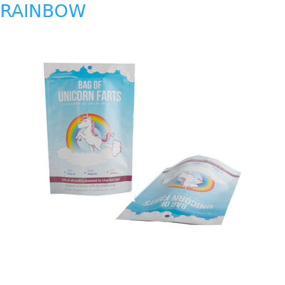 Il sacchetto della stagnola di Alumimum del laminato plastico che imballa il blu bianco a chiusura lampo Shinny