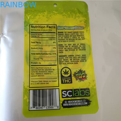 Il fondente di Cbd Thc semina i sacchetti di plastica saldabili a caldo, bustina del di alluminio per Cbd gommoso