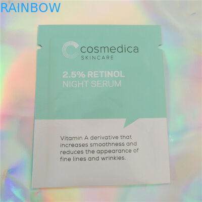 Cosmetici d'imballaggio della bustina del campione di alluminio del sacchetto di plastica del, bustina cosmetica del campione di sigillamento laterale tre