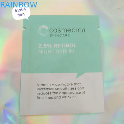 Cosmetici d'imballaggio della bustina del campione di alluminio del sacchetto di plastica del, bustina cosmetica del campione di sigillamento laterale tre