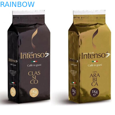 Borse di caffè riutilizzabili del rinforzo del lato del di alluminio del commestibile 500g con il legame della latta e della valvola