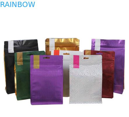 Borsa d'imballaggio di alluminio del della latta del legame del blocchetto del caffè piano all'ingrosso del fondo con la valvola 500g 1kg di degassamento