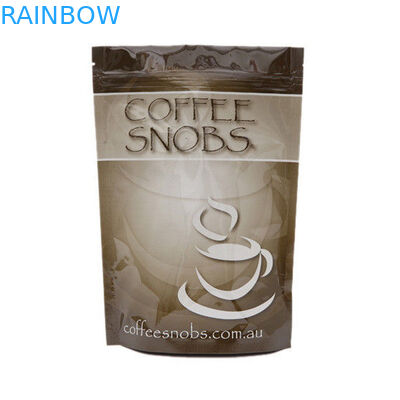 Borsa d'imballaggio a chiusura lampo del chicco di caffè del fondo piatto del blocchetto quadrato di abitudine 250g 500g 1kg
