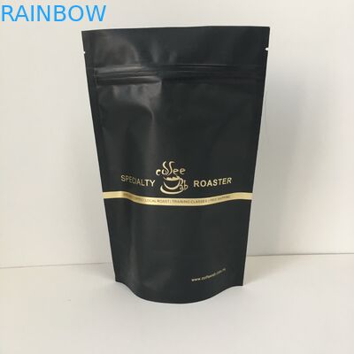 Sacchetti di plastica allineati del di alluminio di logo dell'oro dell'etichetta privata che imballano borsa con la valvola