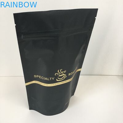 Sacchetti di plastica allineati del di alluminio di logo dell'oro dell'etichetta privata che imballano borsa con la valvola