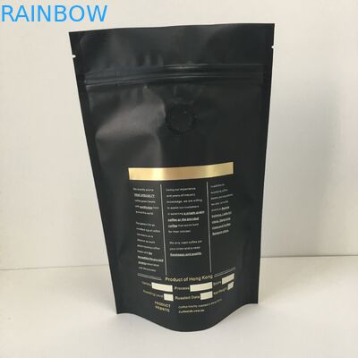 Sacchetti di plastica allineati del di alluminio di logo dell'oro dell'etichetta privata che imballano borsa con la valvola