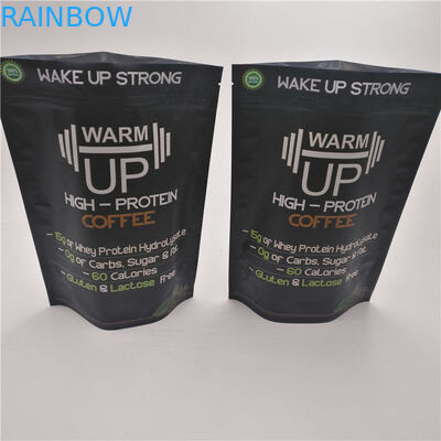 Il commestibile riutilizzabile sta sui sacchetti di plastica che imballano le borse di caffè della stagnola 250g 500g 1kg