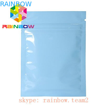 I sacchetti a chiusura lampo dorati normali del foglio di alluminio di mylar per la foglia di tè che imballa/mini lato 3 hanno sigillato la bustina