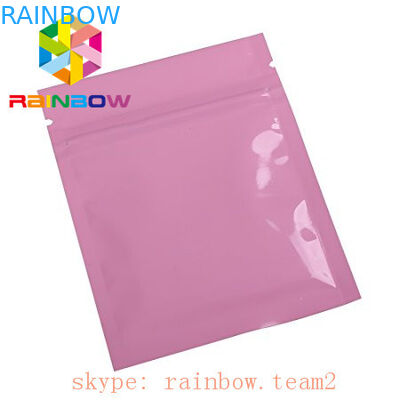 Imballaggio piano del seme di Chia dei sacchetti dell'alimento sigillato lato metallico rosa della serratura tre dello zip di Mylar della stagnola