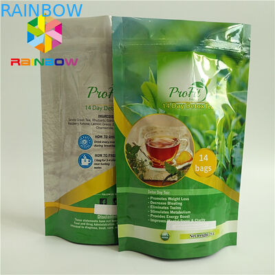 Il di alluminio su misura sta sulle bustine di tè che imballano intorno al rivestimento lucido inferiore