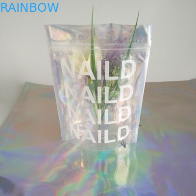 3 borse a chiusura lampo olografiche di Mylar sigillate lato per il corpo della polvere sfregano i prodotti