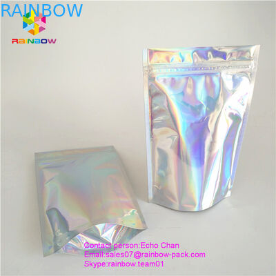Riutilizzabile stia sulla borsa olografica della stagnola senza stampare per l'imballaggio dei sali o del cosmetico