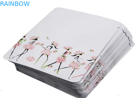 L'abitudine ha stampato la borsa bianca sigillata tre lati dell'imballaggio di plastica del campione di colore per la maschera di protezione