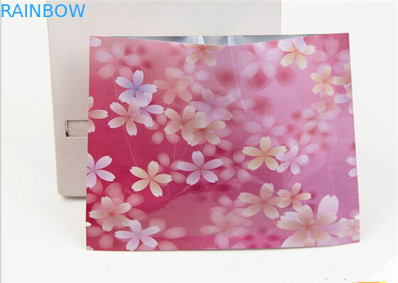 Borsa cosmetica su misura di colore rosa sigillata tre lati che imballa per la maschera