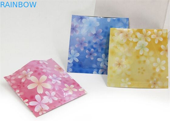 Borsa cosmetica su misura di colore rosa sigillata tre lati che imballa per la maschera